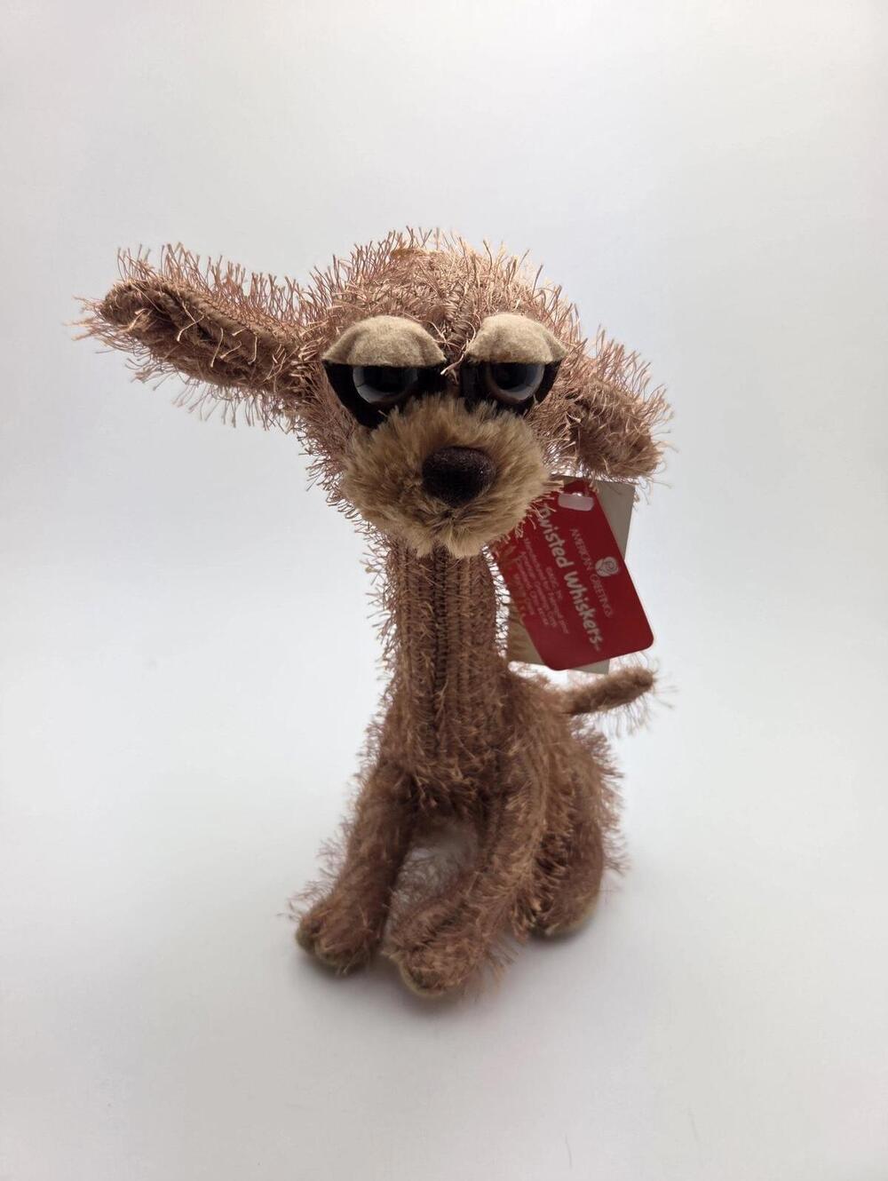 Twisted Whiskers American Greetings Brown Shaggy Dog Poseable Plush (8 inch)